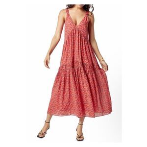 Joie Womens M Tea Rose Tiered Sleeveless Bondi Dress NWT